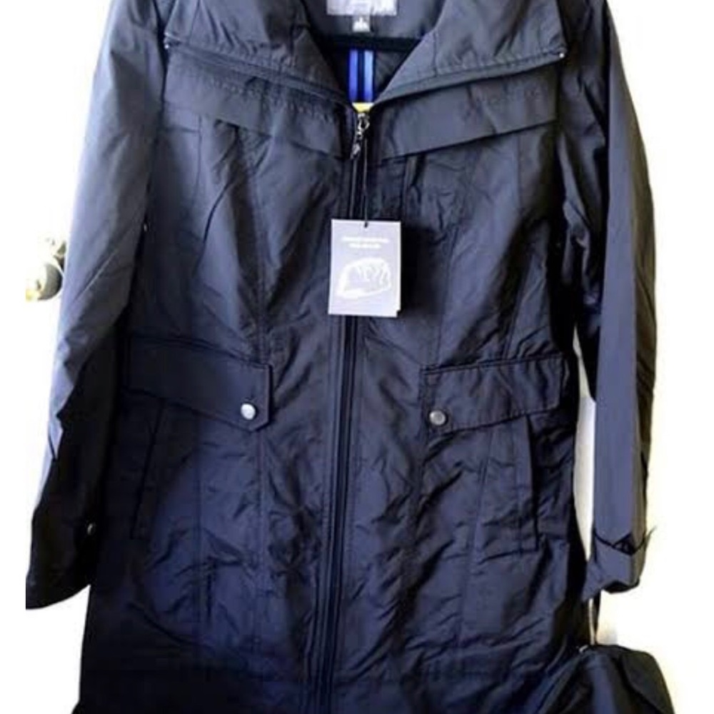 COLE HAAN- Packable Hooded Rain Coat, Women’s